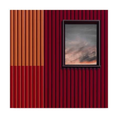 Luc Vangindertael 'Red With A Touch Of Sky' Canvas Art,35x35